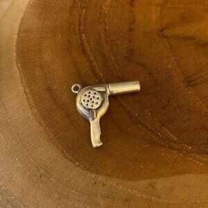 RETIRED James Avery Hair Dryer Charm, Sterling Silver